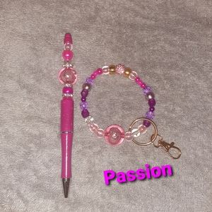 Keychain wristlet & ink pen